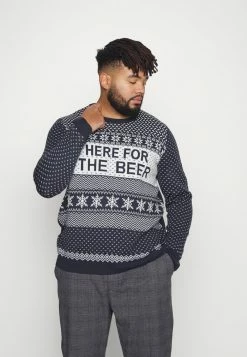 Only & Sons ONSXMAS GRUMPY BEER - Jumper - Dark Navy