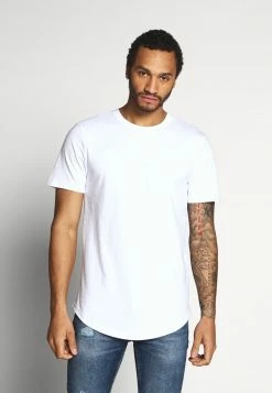 Only & Sons ONSMATT LONGY SOLID STRIPE 2 PACK - Print T-shirt - White -Only & Sons shop e82258d69c01426b8254ed0f38fda5ae