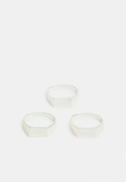 Only & Sons ONSCALVIN RING UNISEX 3 PACK - Ring - Silver-coloured