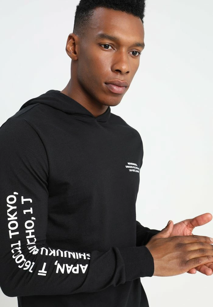 Only & Sons ONSWF DEAN TEE HOODIE - Hoodie - Black 7 Only & Sons ONSWF DEAN TEE HOODIE - Hoodie - Black - Image 5