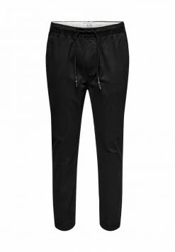 Only & Sons ONSLINUS LIFE WORK - Trousers - Black -Only & Sons shop ef0a14a62de2498ba37c674647dea80e