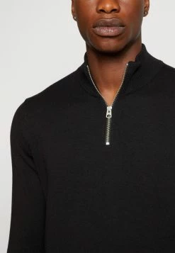 Only & Sons ONSALEX HALF ZIP - Jumper - Black -Only & Sons shop f49bac5b71ec44e5919689132aac60ba