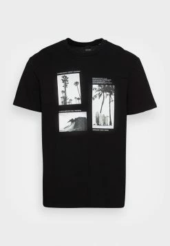 Only & Sons ONSIVEY - Print T-shirt - Black -Only & Sons shop f746061dbdcc43d0bcaedd2e607b37c4
