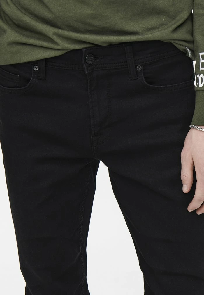 Only & Sons ONSLOOM - Slim Fit Jeans - Black Denim 5 Only & Sons ONSLOOM - Slim Fit Jeans - Black Denim - Image 3