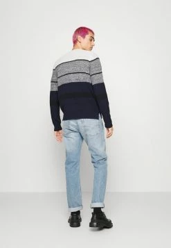 Only & Sons ONSHARM STRIPE BLOCK CREW - Jumper - Dark Navy -Only & Sons shop f88cf4176b35497fb2ebd568a170c831