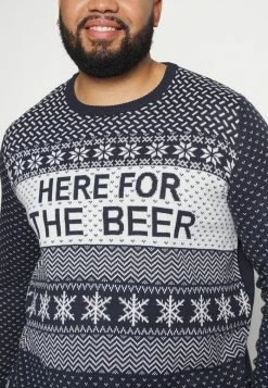 Only & Sons ONSXMAS GRUMPY BEER - Jumper - Dark Navy -Only & Sons shop fa716675b10c4cf39755c777069bb2f7