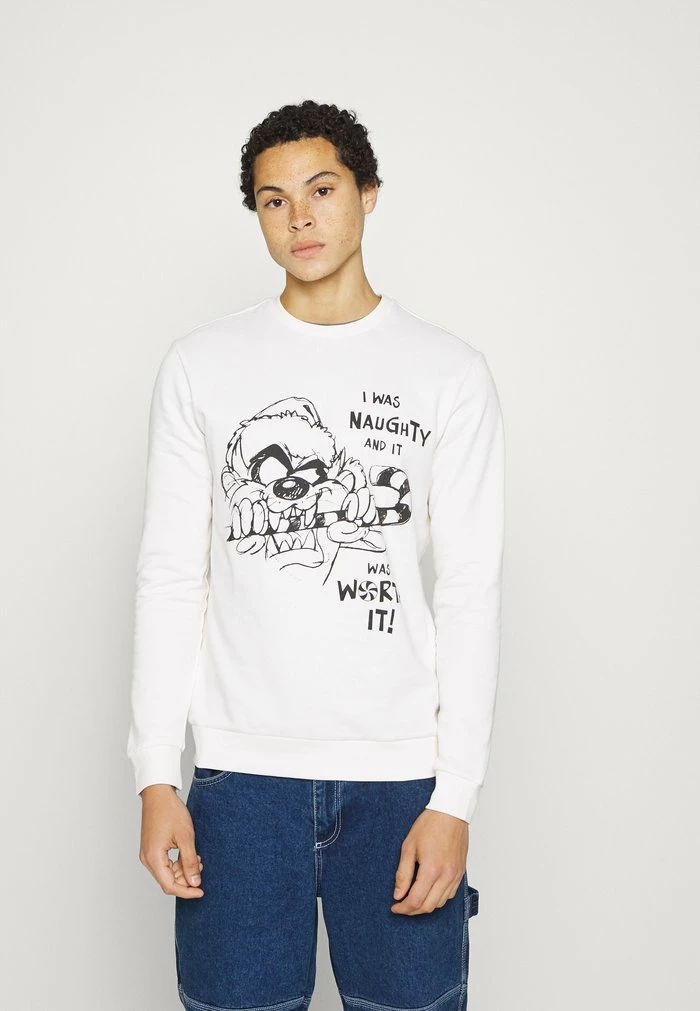 Only & Sons ONSLOONEY LIFE REG CREW NECK - Sweatshirt - Star White 3 Only & Sons ONSLOONEY LIFE REG CREW NECK - Sweatshirt - Star White