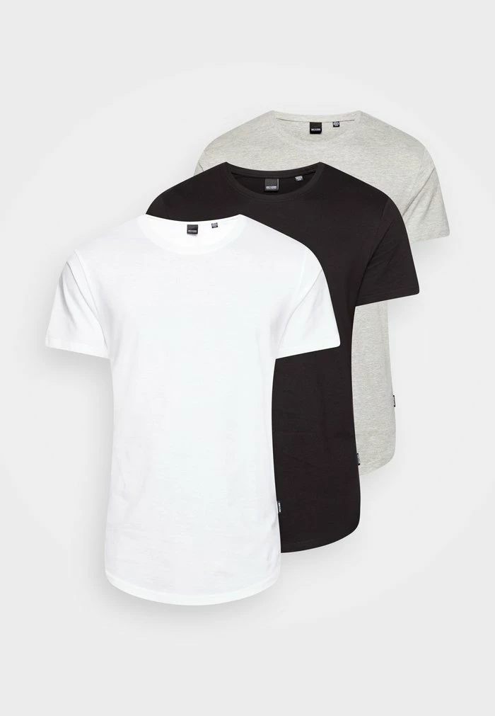 Only & Sons ONSMATT LONGY TEE 3 PACK - Basic T-shirt - White/grey/black 9 Only & Sons ONSMATT LONGY TEE 3 PACK - Basic T-shirt - White/grey/black - Image 7